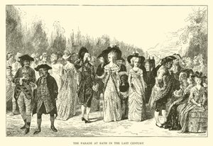 Die Parade in Bath im letzten Jahrhundert (Gravur)