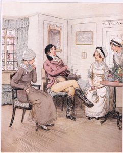 Valentine: "Es tut mir leid, dass sie nicht da sind, Patty, aber ich werde auf ihre Rückkehr warten". von Hugh Thomson