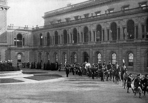 Königin Victorias Trauerzug verlässt Osborne House, Isle of Wight, 1. Februar 1901