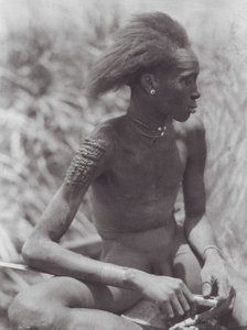 Afrika: Nuer mit rot gefärbtem Haar