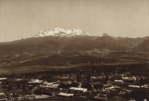Mexiko: Amecameca mit Iztaccihuatl von Hugo Brehme