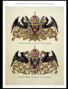 Teller mit den Wappen von Kaiser Franz Joseph I. (1830-1916) und Kaiserin Elisabeth von Bayern (1837-98) aus 