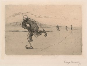Tod auf Schlittschuhen; Tod beim Schlittschuhlaufen von Hugo Simberg