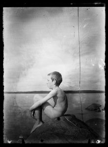 Guido Simberg als Modell für das Gemälde Kalapoika ("Merenpoika") von Hugo Simberg
