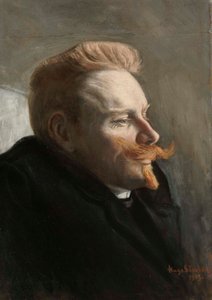 Mann mit rotem Schnurrbart von Hugo Simberg