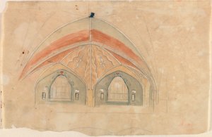 Radnetzspinne, Skizze für die Kathedrale von Tampere von Hugo Simberg