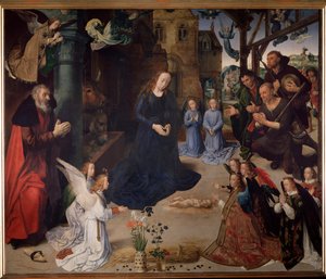 Portinari-Altar: Die Anbetung der Hirten (Mittelteil)