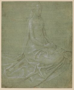 Sitzende weibliche Heilige, um 1475 - 1485 von Hugo van der Goes