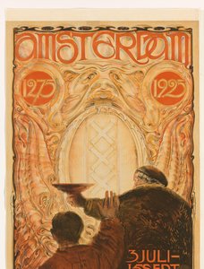 Plakat für die Ausstellung Amsterdam 1275-1925 von Huib Luns