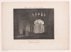 Dekorstück für die Oper Robert le diable Theatre Royal Francais de la Haye