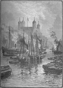 Blick auf den Turm von der London Bridge, 1890