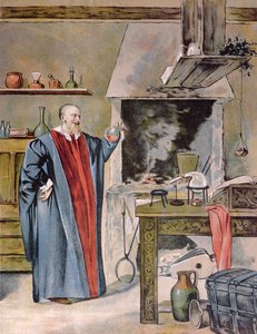 Kaiser Rudolf II. Habsburg in seiner Alchemiewerkstatt von Hungarian School