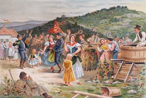 Fest zur Feier der Weinlese in Ungarn