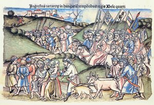 Die mongolische Invasion Ungarns im Jahr 1241 während der Herrschaft von Bela IV
