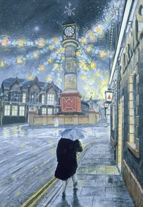 Ein Dezemberdämmerung in Tredegar, 1992 von Huw S. Parsons