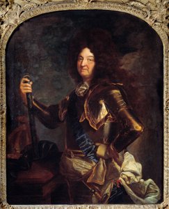 Porträt des Königs von Frankreich Ludwig XIV. (1638-1715) in Rüstung
