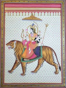 Göttin Durga auf dem Tiger