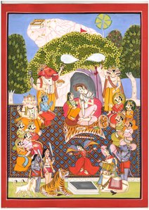 Shiva Parvati Göttliche Versammlung