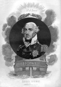 Admiral Richard Howe, 1. Earl Howe, 1726-1799, englischer Admiral, 1816