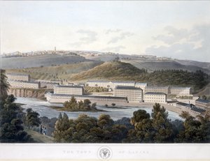 Die Stadt Lanark, aus Ansicht von Schottland, 1824-25