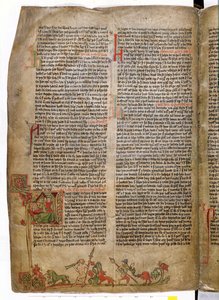 Taufe von König Olaf Tryggvason, aus Flateyjarbok (Das Buch von Flatey) spätes 14. Jahrhundert von Icelandic School