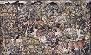 Bali-Leben, ca. 1940 von Ida Bagus Kembeng
