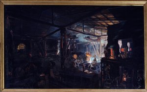 Gusseisen mit Tiegel von Ignace Francois Bonhomme