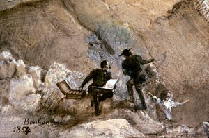 Ignace Francois Bonhomme malt im Freien