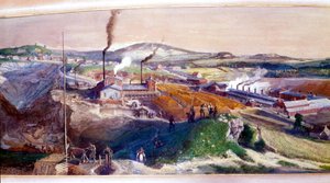 Industrielandschaft im Blanzy-Kohlefeld, Saone-et-Loire