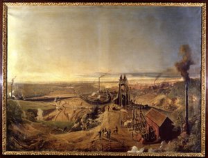Tonmine und Keller von Montchanin. Gemälde von Francis Bonhomme