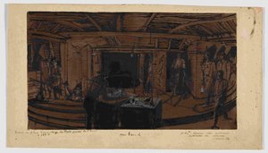 Im Hintergrund, das Frühstück der Bergleute, 1866 von Ignace Francois Bonhomme
