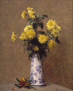 Chrysanthemen von Ignace Henri Jean Fantin Latour