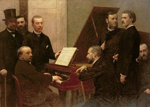 Um das Klavier, 1885 von Ignace Henri Jean Fantin Latour