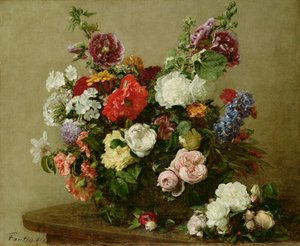 Französische Rosen und Pfingstrosen, 1881 von Ignace Henri Jean Fantin Latour