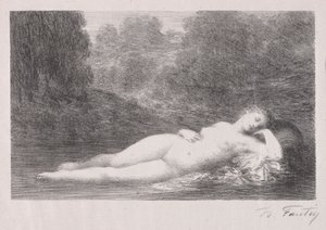 Im Wasser liegend von Ignace Henri Jean Fantin Latour