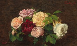 Rosen von Nizza auf einem Tisch
