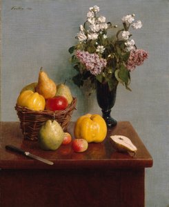 Stillleben mit Blumen und Früchten