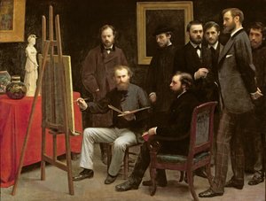 Studio in Batignolles, 1870