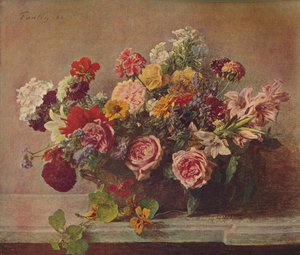 Sommerblumen, 1882, ca. 1915 von Ignace Henri Jean Fantin Latour