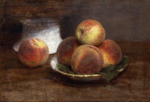 Die Schale mit Pfirsichen von Ignace Henri Jean Fantin Latour