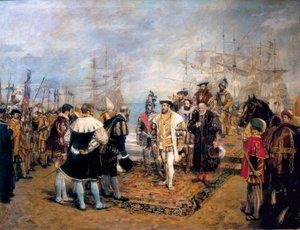 Die Landung von Franz I. im Hafen von Valencia