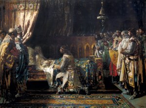 Die letzten Momente von König Jakob I., genannt der Eroberer von Ignacio Pinazo Camarlech
