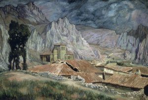 Landschaft von Pancorbo von Ignacio Zuloaga y Zabaleta