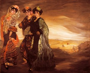 Die drei Cousins (mit den traditionellen spanischen Kostümen der Tänzer) ca. 1903