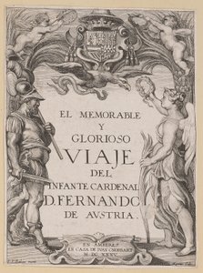 Titelseite für D. De Aedo y Gallert, El...Viaje del Infante Cardenal... von Ignatius Cornelis Marinus after Sir Peter Paul Rubens