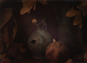 Stimmungsvolles Granatapfel Stillleben