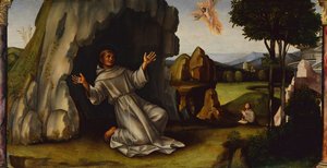 Der heilige Franziskus empfängt die Stigmata von Il  Francia