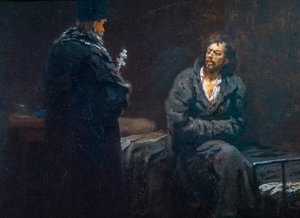Vor der Beichte von Ilya Efimovich Repin