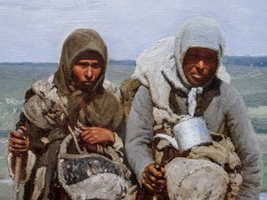 Fromme Frauen auf Pilgerreise (Detail)