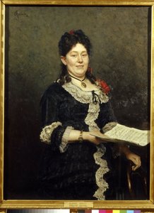 Porträt der Opernsängerin Alexandra Molas von Ilya Efimovich Repin